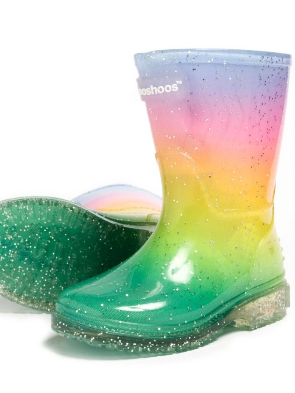 Shooshoos Wellington Rainbow Glitter Rain Boots